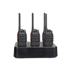 Case of 6,Retevis H-777S Walkie Talkies Long Range,Portable Two Way Radios with Six-Way Multi Gang Charger,Clear Voice, Hands Free 2 Way Radio,for School,Warehouse,Restaurant