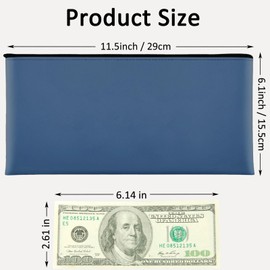 20 Pack Money Bag 11.5 x 6.1 Inch Bank Deposit Bags with Zipper Coin Money Pouch Holder for Cash Coins Cosmetics Invoice Bills Tools, Blue