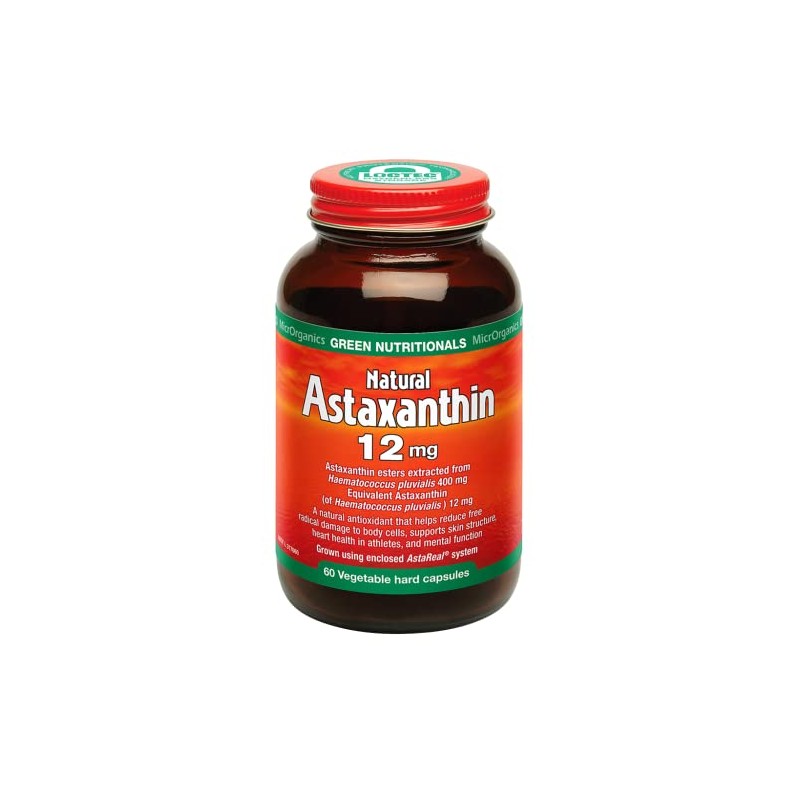 Green Nutritionals Natural Astaxanthin 12mg - Double Strength 60 capsules