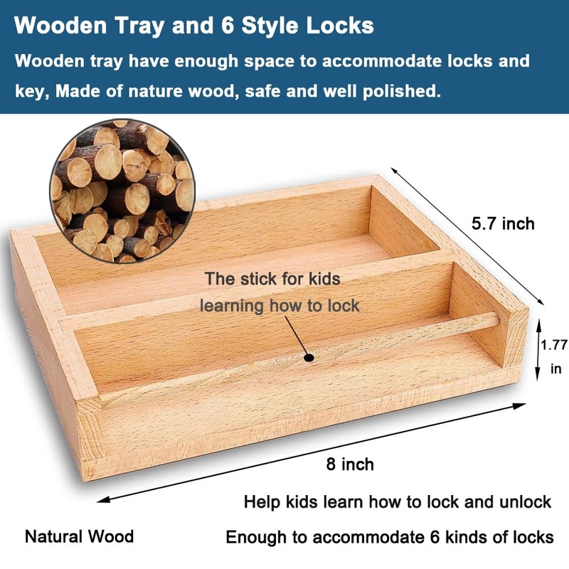 Montessori Lock and Key Toy Set for Toddlers, Educational STEM