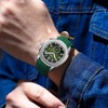 NIBOSI Mens Watches Analog Military Watch with Calendar Green Silicone