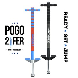 New Bounce Soft, Easy Grip Sport Pogo Stick- 2 Pack Combo Set