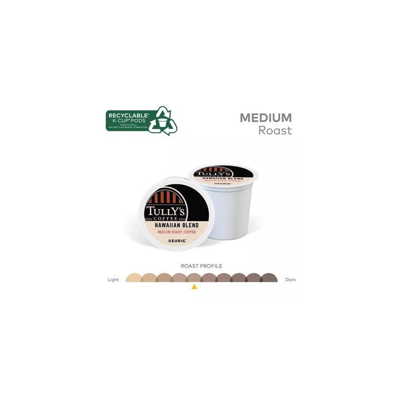 Tully's Coffee Hawaiian Blend 24 K-Cups (pack of 3)