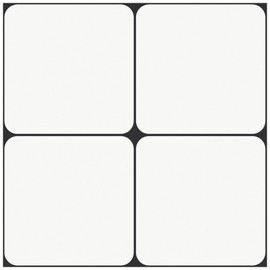MORCART Peel and Stick Floor Tile, Vinyl Flooring Self Adhesive DIY: White Black Outline Square 8" x 8" 20 PCS Waterproof and Removable Tile Sticker for Kitchen, Bathroom, Staircase FT-1010