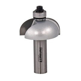 Infinity Cutting Tools 1/2" Shank, Cove Router Bit, 1-1/2" C.D., 5/8" C.H., 1/2" R| Carbide Tip | Heavy-Duty | for Handheld Or Table Mounted Wood Router
