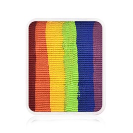 Kraze FX Face Paint Palette Refill - Deep Rainbow Face Paint (6 gm) - Hypoallergenic, Non-Toxic, Water Activated Professional Face & Body Painting Makeup Supplies for Sensitive Skin, Kid Safe, Adults