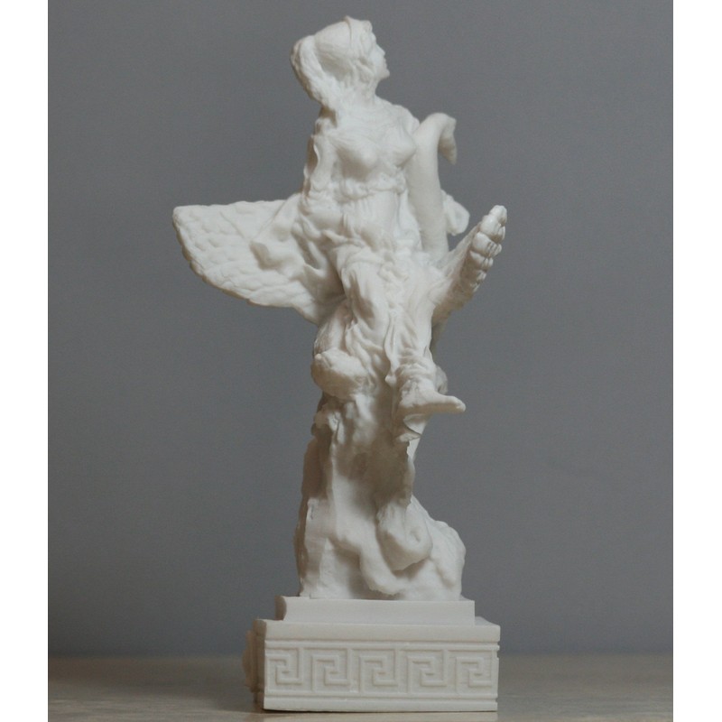 Aphrodite & Swan Greek Goddess Venus Statue Alabaster Sculpture 16