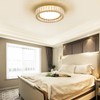 Suenigle Modern K9 Crystal Dimmable LED Flush Mount Ceiling Light,15