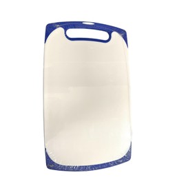 Kunststoffschneidebrett für die Küche, Küchenschneidebretter mit Saftrillen, größere Schneidematten, wendbar, leicht, BPA-frei, spülmaschinenfest, 40cm x 24cm (Blau)