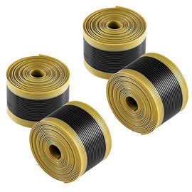 CLKE 4 Pcs Bike Tyre Liner, Anti-puncture Proof Belt Tyre Tape Boom, Yellow Bicycle Tube Flat Protector Compatible with 12" 16" 18" 20" 24" 26" 27.5" 29"- 40mm x 2300mm