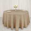 Tableclothsfactory 120" Natural Jute Faux Burlap Round Tablecloth | Boho