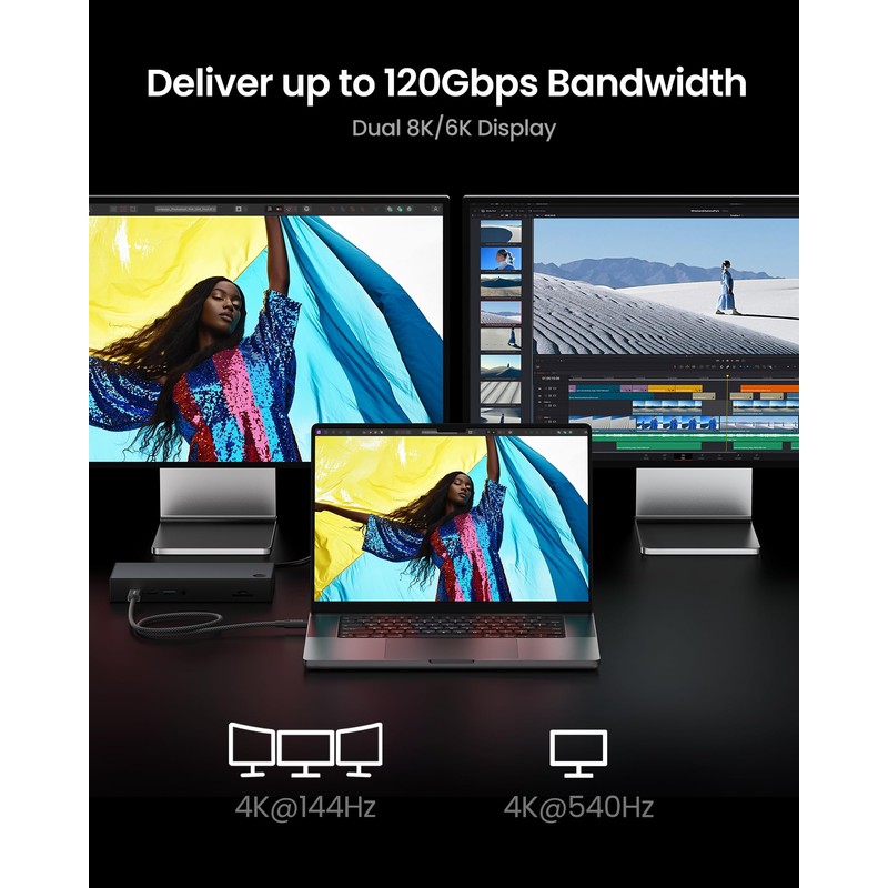 Silkland [Intel Certified] 80Gbps Thunderbolt 5 Cable Prime Braided, up