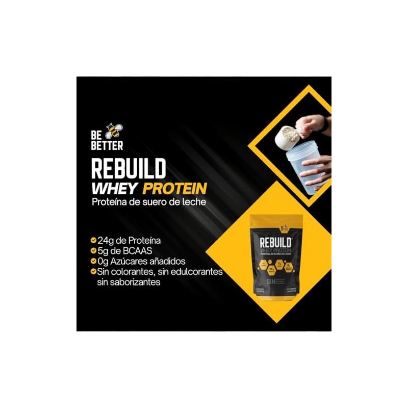 Proteína de Suero sin Sabor Be Better REBUILD 24 g
