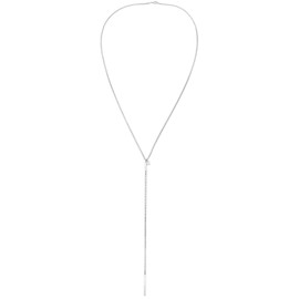 Kuzzoi Men's Necklace 925 Silver with Bar Pendant (30 mm) Y Chain for Men Chain Length 70 cm, Sterling Silver