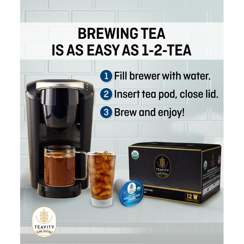 Organic Tea Pods with Ginger, Peppermint, Fennel, Licorice, & Rosehip