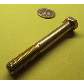 Grade 8 Zinc Yellow Steel Bolts RH PT 7/16"-20 x 3.25" Length 10 pcs