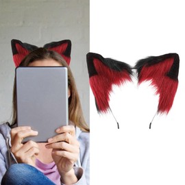 TQUXNGA Cosplay-Katzenohr-Stirnband, Damen, Studenten, Karneval, Anime-Charakter, Haarband, Katzenohren, Plüsch, Weihnachts-Haarreifen