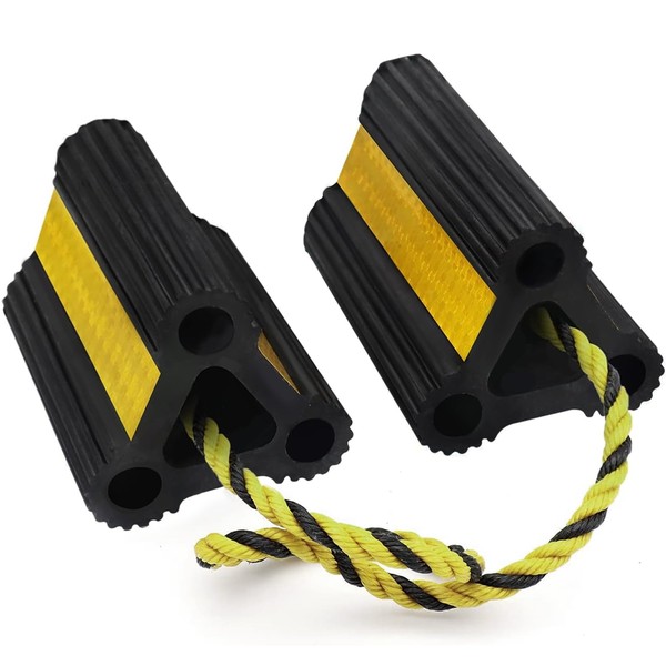Vacallity Wheel Chocks for RV Trailer Car Truck, Upgrade Rubber