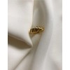 14K Gold Plated Chunky Statement Twisted Dome Thick Ring French