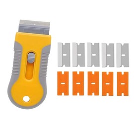 Glue Removal Blade Glass Oven Razor Scraper Plastic Handle Razor Scraper Spatula Car Film Tool Window Cleaning Blade Scraper