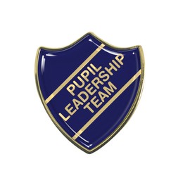 Pupil Leadership Team Blue School Shield Badge