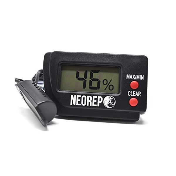 NEOREP Reptile Vivarium Propagator Digital Hygrometer with remote probe