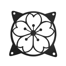 SplashNColor 120mm Sakura Fan Grill Decorative Cover, Super Cute Functional Cherry Blossom Cooling PC Fan Cover Protector for Computer Rig, Sakura PC Accessories Gaming CPU, Easy Installation Black