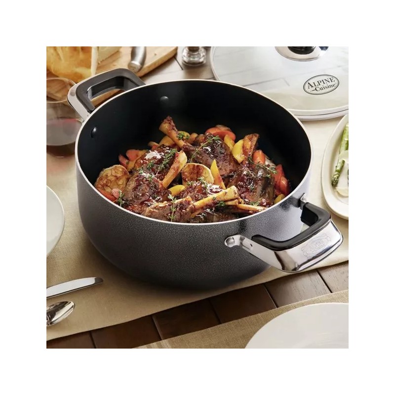 MEGA COOK 18 QT Non-stick Stockpot with Glass Lid