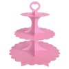 Humlindo Pink 3-Tier Cupcake Stand Tower, Cardboard, 12+ Cupcakes, Easy