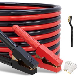 Heavy Duty Jumper Cables for Car Battery, 0 Gauge 30 Feet 1000AMP, Automotive Booster Cables for Jump Starting Dead or Weak Batteries, Suitable for 8L Gas & 6L Diesel, Carrying Bag Included