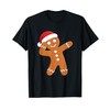 Santa Hat Dabbing Ginger Bread Christmas T-Shirt