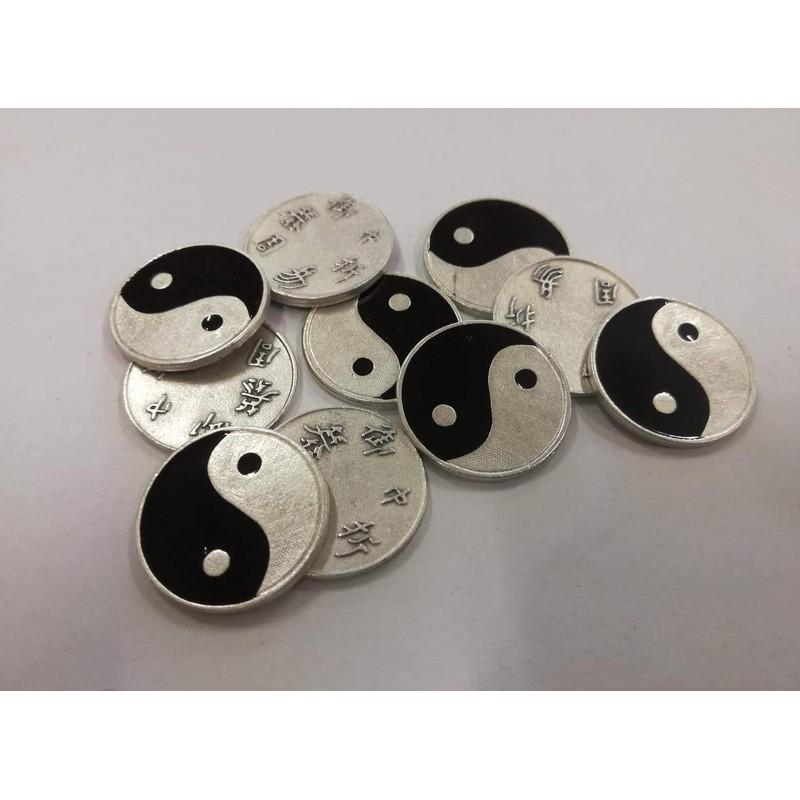 Eurofusioni Ching coins - TAO Yin Yang silver plated coins