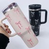 Luxape Bow Tumbler 40 oz | Leakproof Flip Straw Lid
