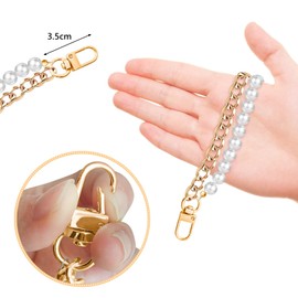 Bag Charm, Plastic Pearl Bag Charms for Women Handbags, Wallet Chain Extender Shoulder Crossbody Strap, Purse Charms for Women Accessories Decoration Supplies (Pearl Style)