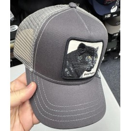 Goorin Bros The Farm SnapBack Trucker Hat Black Panther Gray White NEW