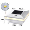 Dynaming 12 Pack Solar Post Lights, Outdoor Solar Powered Decorative