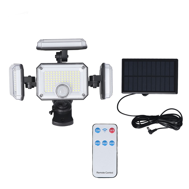 4 Head Solar Sensor Light 7700K 8W IP65 3 Gear