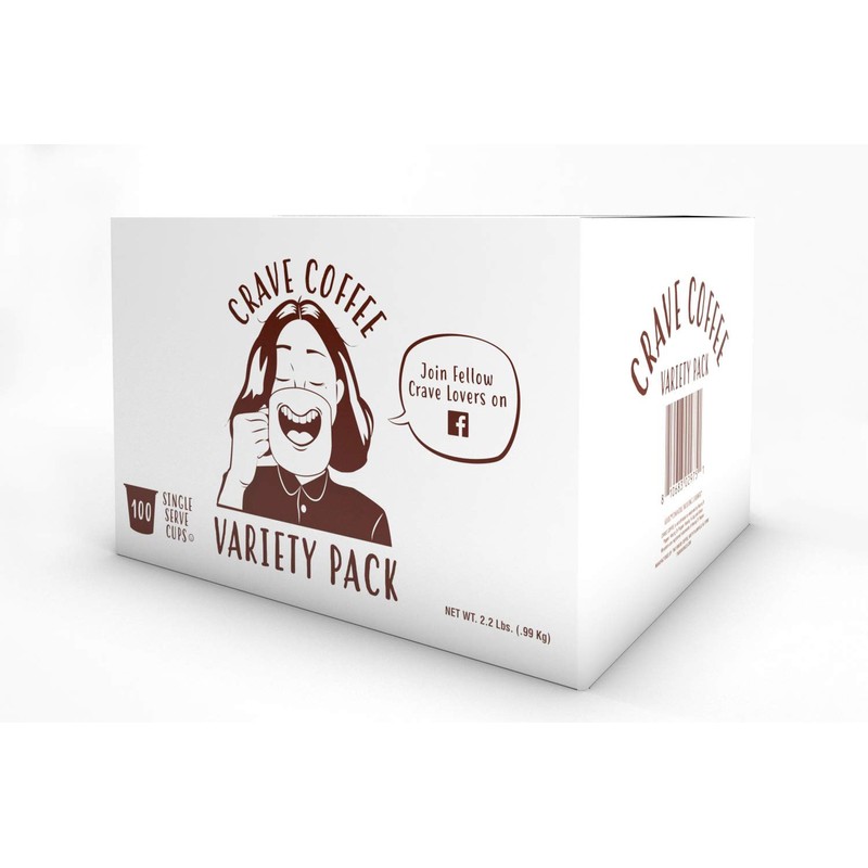 Crave Beverages Flavored Coffee Pods Sampler, Compatible with 2.0 K-Cup