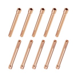 OTOTEC 10PCS 10N24 3/32" 2.4mm Tungsten Electrode Collet Tips for WP17 WP18 WP26 TIG Welding Torch Series Red Copper Spare Parts Welding Torch Accessories