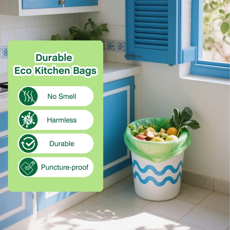 4 Gallon Trash Bags: 120 Count Small Garbage bags, Compost