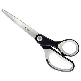 Leitz Titanium Scissors, Right or Left Handed (Ambidextrous), 205 mm, Office Stationary, Ergonomic Handle, Black