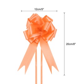sourcing map 20pcs 5 Inch Large Pull Bow Big Gift Wrapping Bows Ribbon Orange for Wedding Car Baskets Presents Christmas Bow