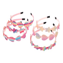 Healeved 6Pcs Star Hair Hoops Glitter Sequin Headbands Lightweight Comfortable Party Accessories for Delicate Star Shape and Durable Colorful Design