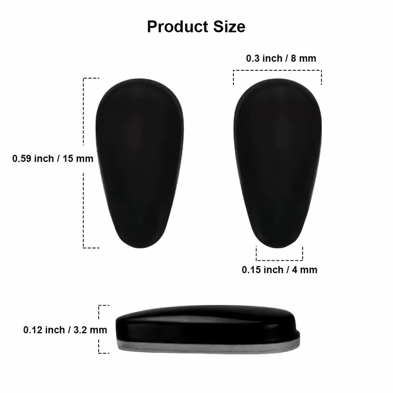 Eyeglass Nose Pads, Soft Silicone Adhesive Nose Pads for Glasses,