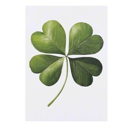 'Four Leaf Clover ' Temporary Tattoo - Water Resistant, Skin-Safe, Non-Toxic Transfer (TO00082805)