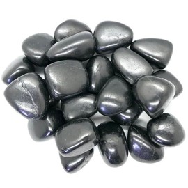 Pachamama Essentials Tumbled Shungite Stones - Polished Gemstone - Water Purification, Reiki, Massage, Energy Crystal Healing (1/2 lb)