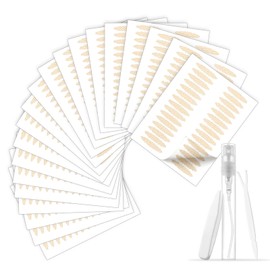 600 Pcs Glue-Free Double Eyelid Tape Invisible Droopy Eyelid Lifter Strips Breathable Face Makeup Tape for Eye Contour Natural Lace Lid Stickers with Tools - 20 Sheets M Size
