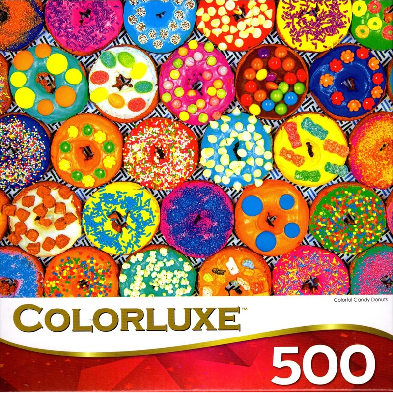 Colorful Candy Donuts 500 Piece Puzzle