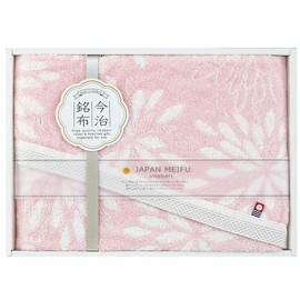 Showa Nishikawa Imabari Towel Gift, 1 Bath Towel, JAPAN MEIFU Hanagoromo Towel (B/T1, Pink)