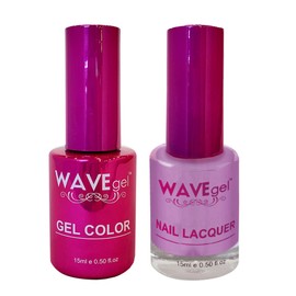 WAVEGEL Soak-Off Gel & Nail Lacquer Matching Duo Set - Princess Collection - #73 Passionate Rock I 0.5 Oz